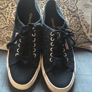 Black Superga Sneakers. Worn Once. EUC!